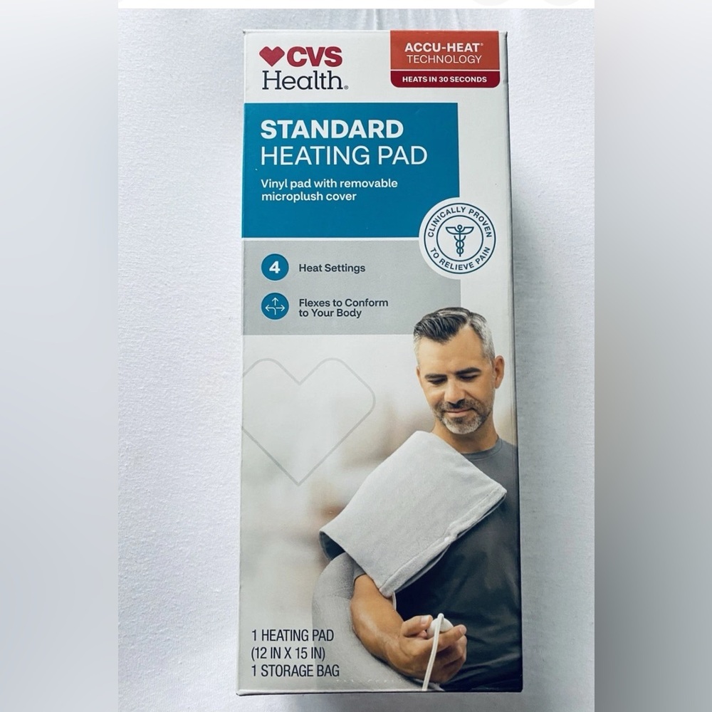 CVS Standard Heating Pad - Gray New in Box